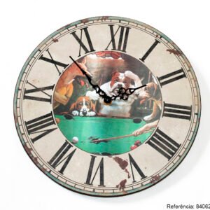 Relogio Madeira Cachorros
